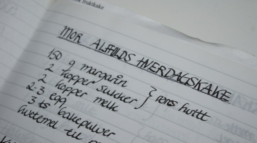 Oppskrift på mor Alfhilds hverdagskake.